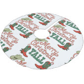 クリスマスおめでとうヨー 西部カウボーイの国 クリスマス ブラッシュドポリエステルツリースカート (アングル)