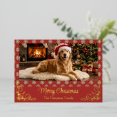 クリスマスおめでとう写真 箔シーズンカード (立ち正面)