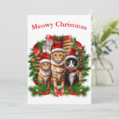 クリスマスおめでとう動物たち シーズンカード (スタンド正面)