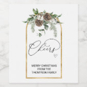 クリスマスおめでとう応援が友達にプレゼント ワインラベル (シングルラベル)