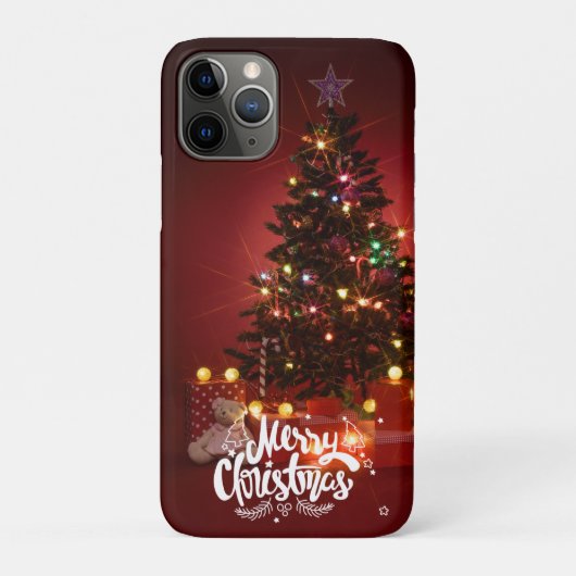 クリスマスおめでとう赤クリスマスツリー Case-Mate iPhoneケース (裏)