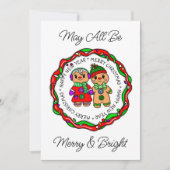 クリスマスおめでとう | あけましておめでとう | クッキーのお人形さん シーズンカード (正面)
