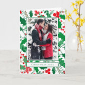 クリスマスおめでとう！あなたの写真を追加して カード (黄色い花)