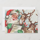 クリスマスおめでとう、あなたの写真 ヴィンテージサンタが裏に シーズンカード (裏面)