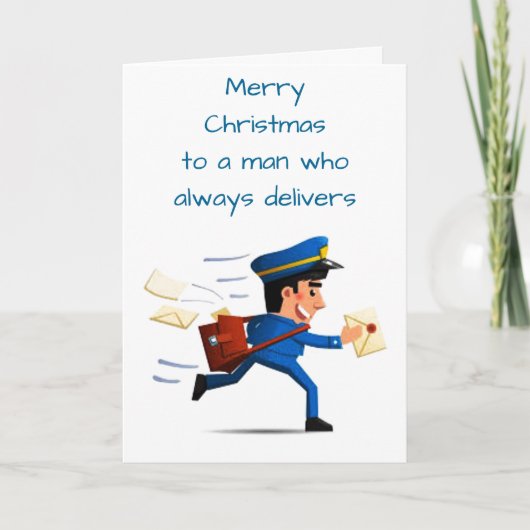 *クリスマスおめでとう* いつも荷物を届けてくれる男性に カード (正面)