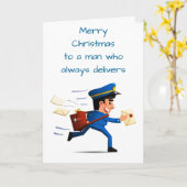 *クリスマスおめでとう* いつも荷物を届けてくれる男性に カード (黄色い花)