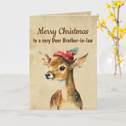 クリスマスおめでとう　とても愛しい義理の弟さん カード (黄色い花)