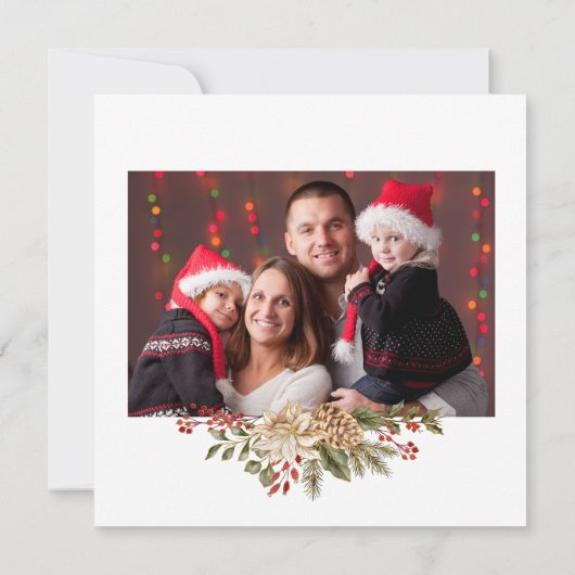 クリスマスおめでとう！と写真のクリスマスカード (裏面)