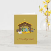 クリスマスおめでとう！ウクライナのクリスマスカード カード (黄色い花)