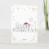 クリスマスおめでとう エレガントなクリスマス デコレーション シーズンカード (裏面)