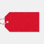 クリスマスおめでとう エレガントなスクリプト 赤 ホリデー ギフトタグ (裏面横)