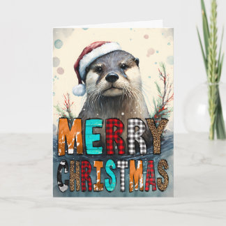 クリスマスおめでとう オッター カード