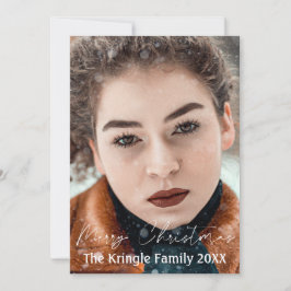 クリスマスおめでとう、オリジナル写真とレトロな雪だるま シーズンカード