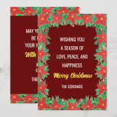 「クリスマスおめでとう」オリジナル ポストカード (正面/裏面)