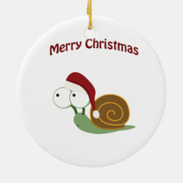 クリスマスおめでとう! カタツムリ セラミックオーナメント