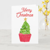 クリスマスおめでとう カード (黄色い花)