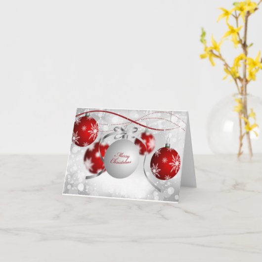 クリスマスおめでとう カード (黄色い花)