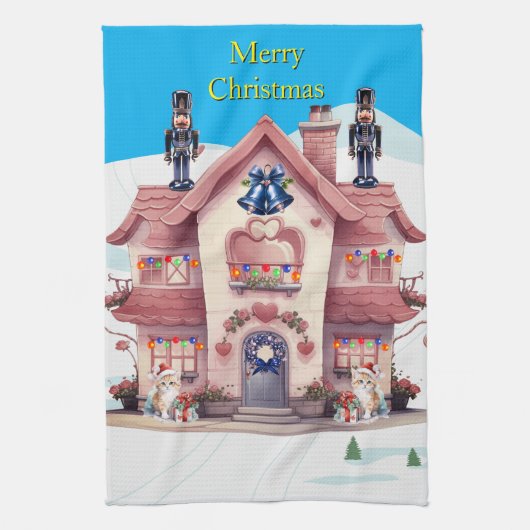 クリスマスおめでとう キッチンタオル (縦)