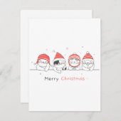 クリスマスおめでとう、キティの友達たち シーズンカード (正面/裏面)