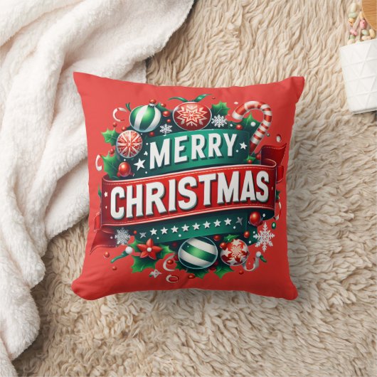 クリスマスおめでとう クッション (ブランケット)