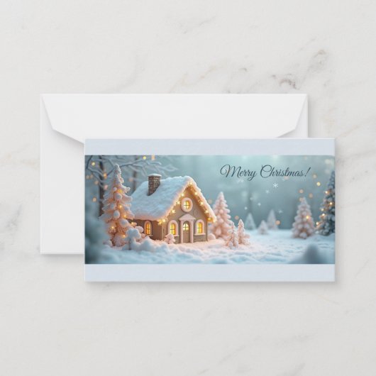 クリスマスおめでとう!クリスマスの挨拶 ノートカード (正面)