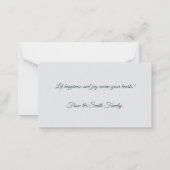 クリスマスおめでとう!クリスマスの挨拶 ノートカード (裏面)