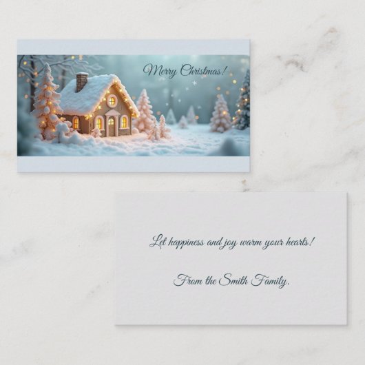 クリスマスおめでとう!クリスマスの挨拶 ノートカード (正面/裏面)