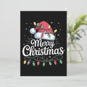 クリスマスおめでとう クリスマスイルミネーション サンタ帽 家族 シーズンカード (スタンド正面)