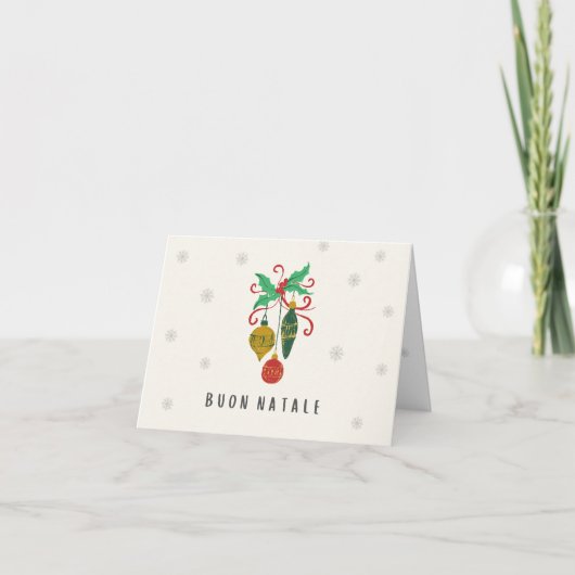 クリスマスおめでとう（クリスマスカード） イタリアのクリスマス カード (正面)