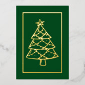 クリスマスおめでとう！クリスマス 箔シーズンカード (正面)