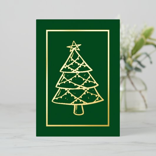 クリスマスおめでとう！クリスマス 箔シーズンカード (立ち正面)