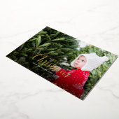 クリスマスおめでとう | ゴールドグリッツ写真オーバーレイ 箔シーズンカード (回転した状態)