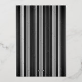 クリスマスおめでとう ゴールドホイル ブラック＆ホワイトストライプ 箔招待状 (裏面)