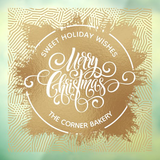 クリスマスおめでとう ゴールド フォイルプリント ウィンドウサイン (シート3)