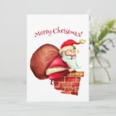 クリスマスおめでとう サンタの煙突 シーズンカード (スタンド正面)