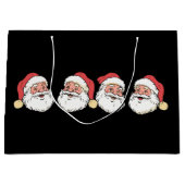 クリスマスおめでとう サンタクロースの帽子 クリスマス ラージペーパーバッグ (正面)