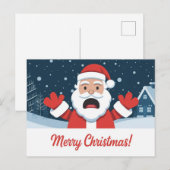 クリスマスおめでとう サンタクロース シーズンポストカード (正面/裏面)