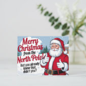 クリスマスおめでとう サンタクロース シーズンポストカード (スタンド正面)