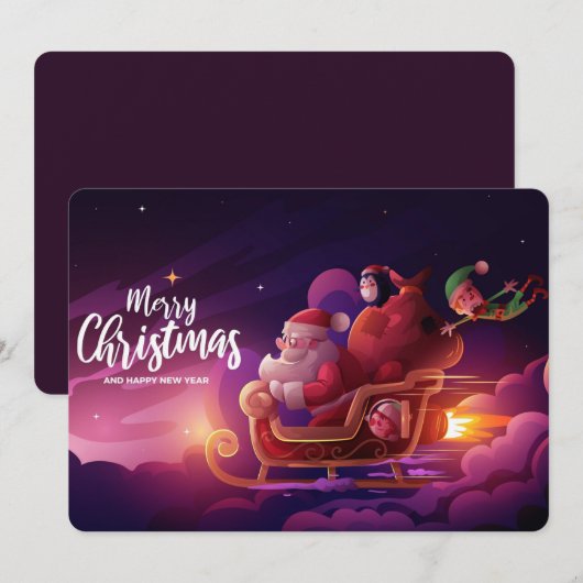 クリスマスおめでとう シーズンカード (正面/裏面)