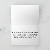 クリスマスおめでとう。 シーズンカード (内部)