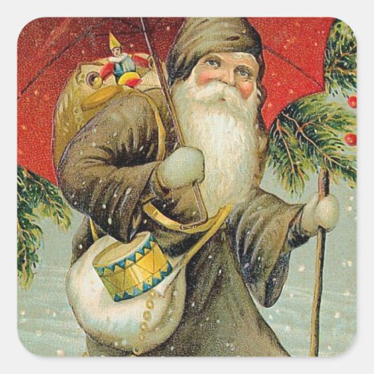 クリスマスおめでとう スクエアシール (正面)