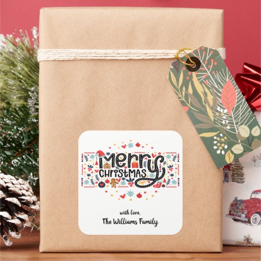 クリスマスおめでとう スクエアシール (クリスマス)