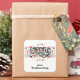 クリスマスおめでとう スクエアシール