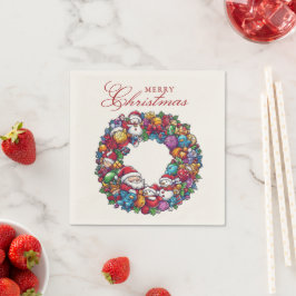 クリスマスおめでとう スタンダードカクテルナプキン