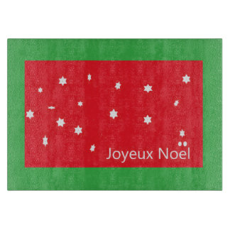 クリスマスおめでとう スノーフレーク カッティングボード