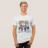 クリスマスおめでとう トライブレンドＴシャツ (正面全面)
