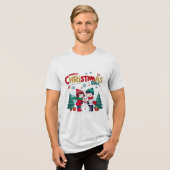 クリスマスおめでとう トライブレンドＴシャツ (正面全面)
