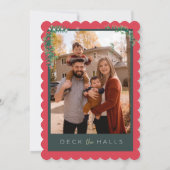 クリスマスおめでとう ドアを飾ろう(または、至福のクリスマス)グリーティングカード カード (裏面)