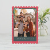 クリスマスおめでとう ドアを飾ろう(または、至福のクリスマス)グリーティングカード カード (スタンド正面)