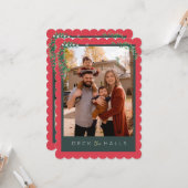 クリスマスおめでとう　ドアを飾ろう　グリーティングカード カード (正面/裏面インサイチュ)